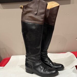 Stylish Black and Brown Women's riding Heeled Boots